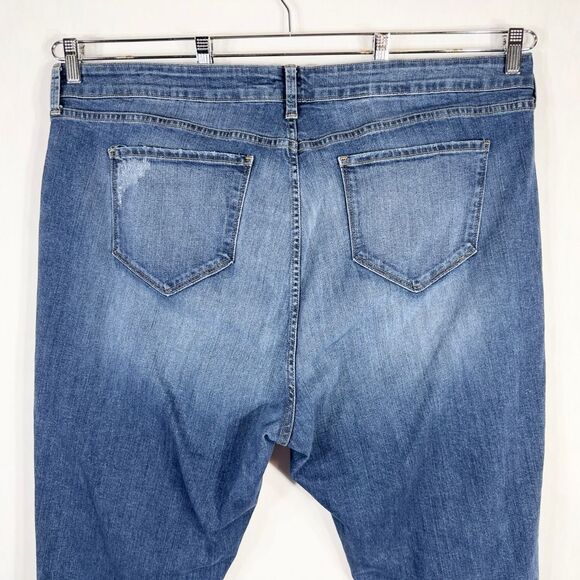 NYDJ Not Your Daughters Jeans Plus Size 22W Capri Crop Distressed High Rise 1444 - Picture 11 of 13